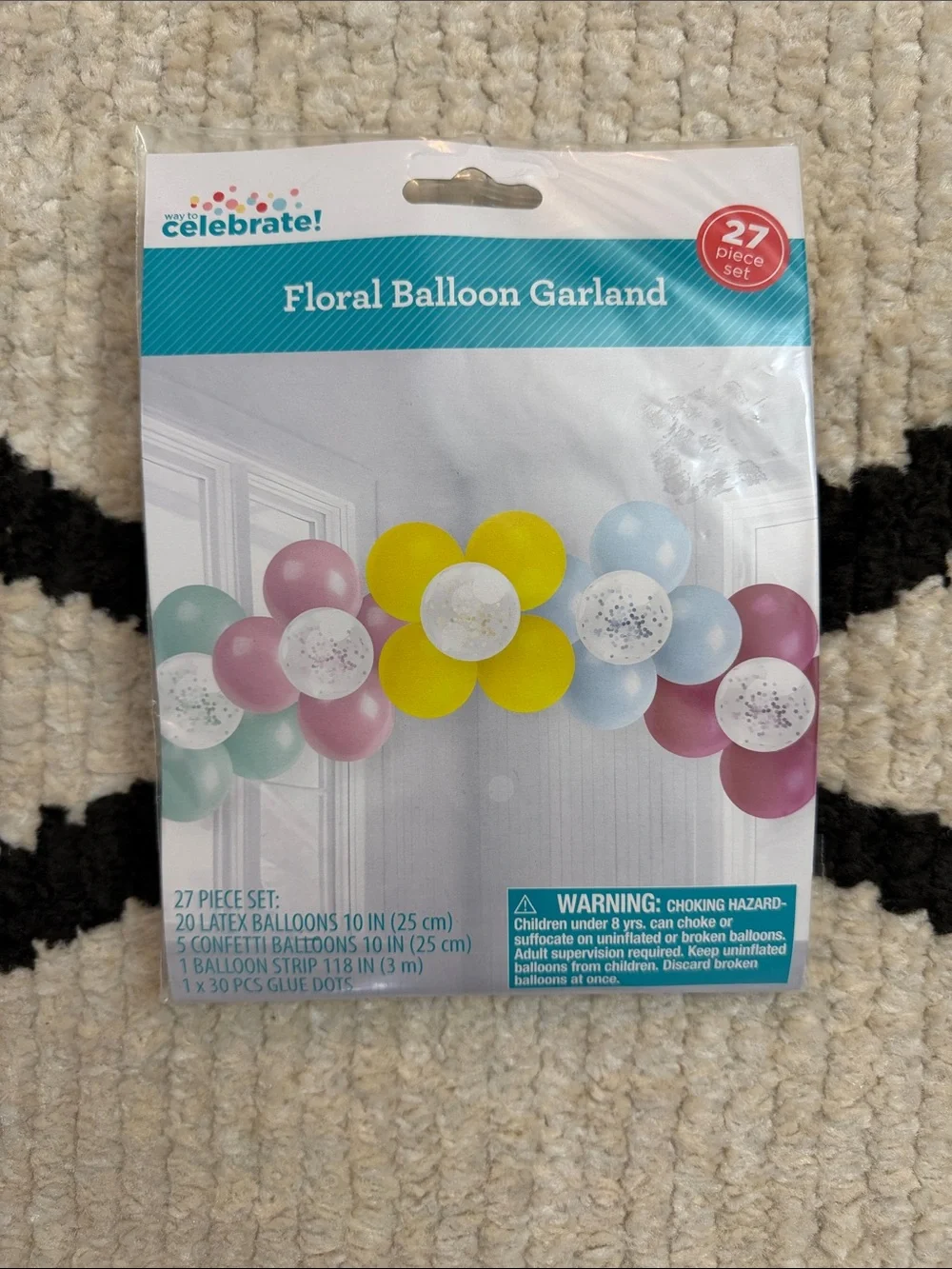 Tabletop Balloon Arch Kit w/Frame + Floral Balloon Garland 177pc Set ~ New